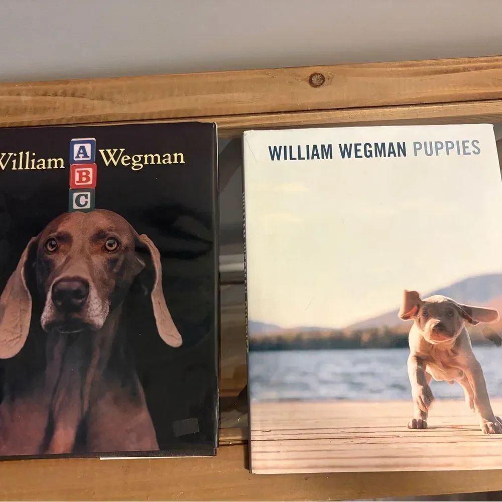 William Wegman Weimaraner ABC and Puppies. Set of two hardcover books.